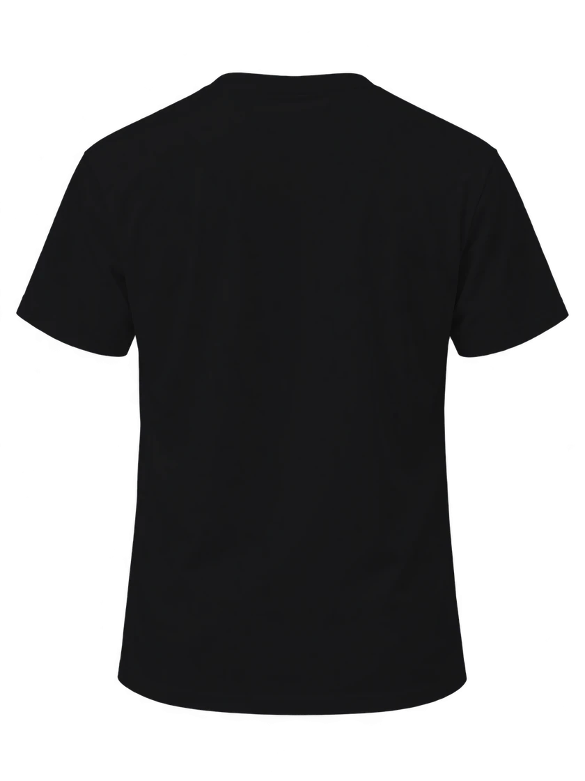 08 Black T-shirt back view